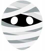 çocuklar için hazır kağıttan Korkunç Surat maskesi şablonu